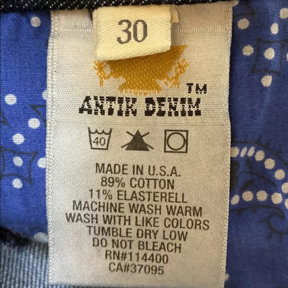 Antik Denim Blue Jean Pencil Skirt 30 Made in USA - Picture 5 of 5